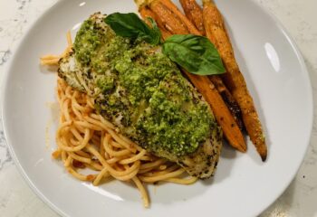 Roasted Chicken in Basil Pesto Sauce