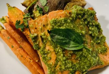 Basil Crusted Pesto Salmon Basil Crusted Pesto Salmon