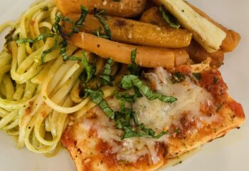 Baked Tofu Parmesan with Tomato Basil Sauce